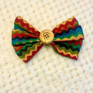 Fall color chevron bow
